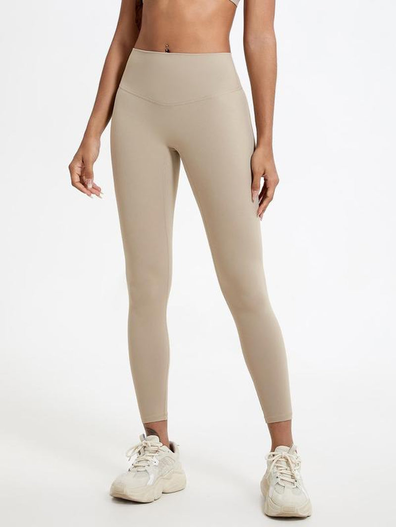 Women's Solid Color workout Leggings, Breathable & Comfortable Yoga Pants For Gym & Workout, Shaping Leggings